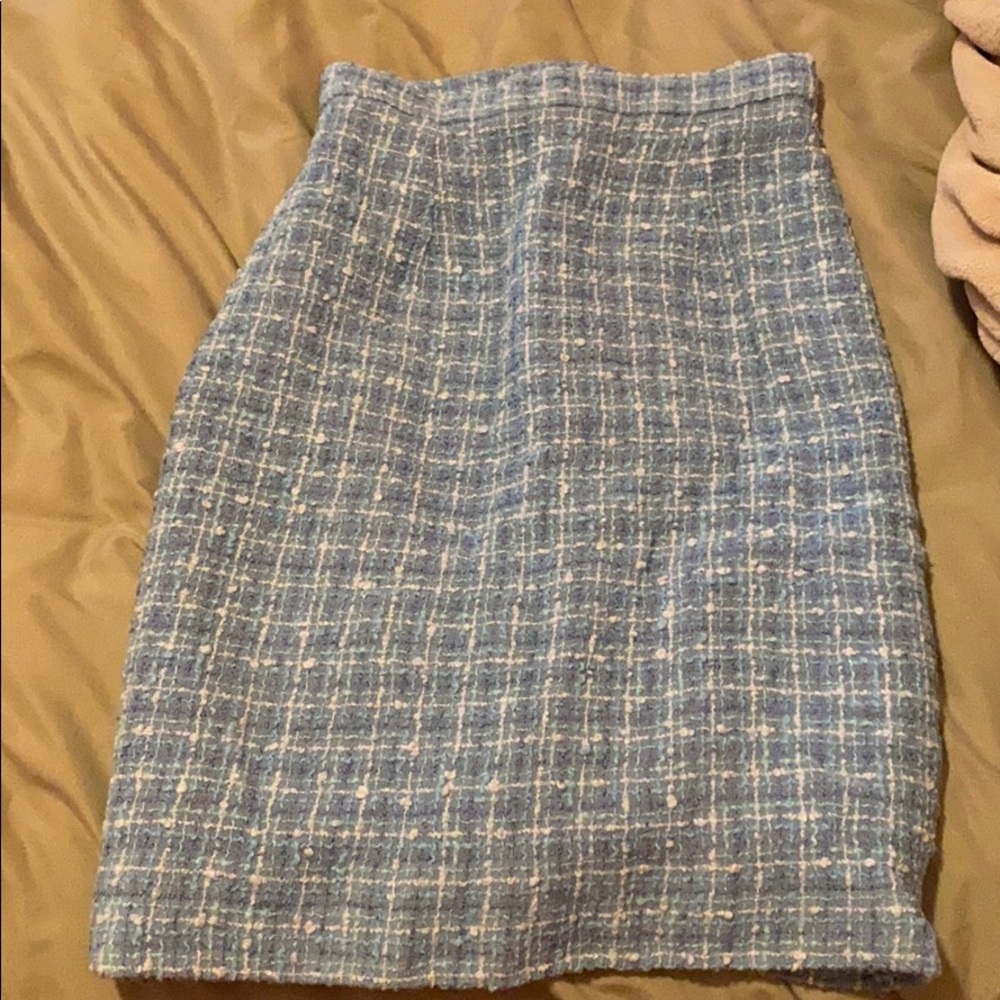 Blue vintage pencil skirt